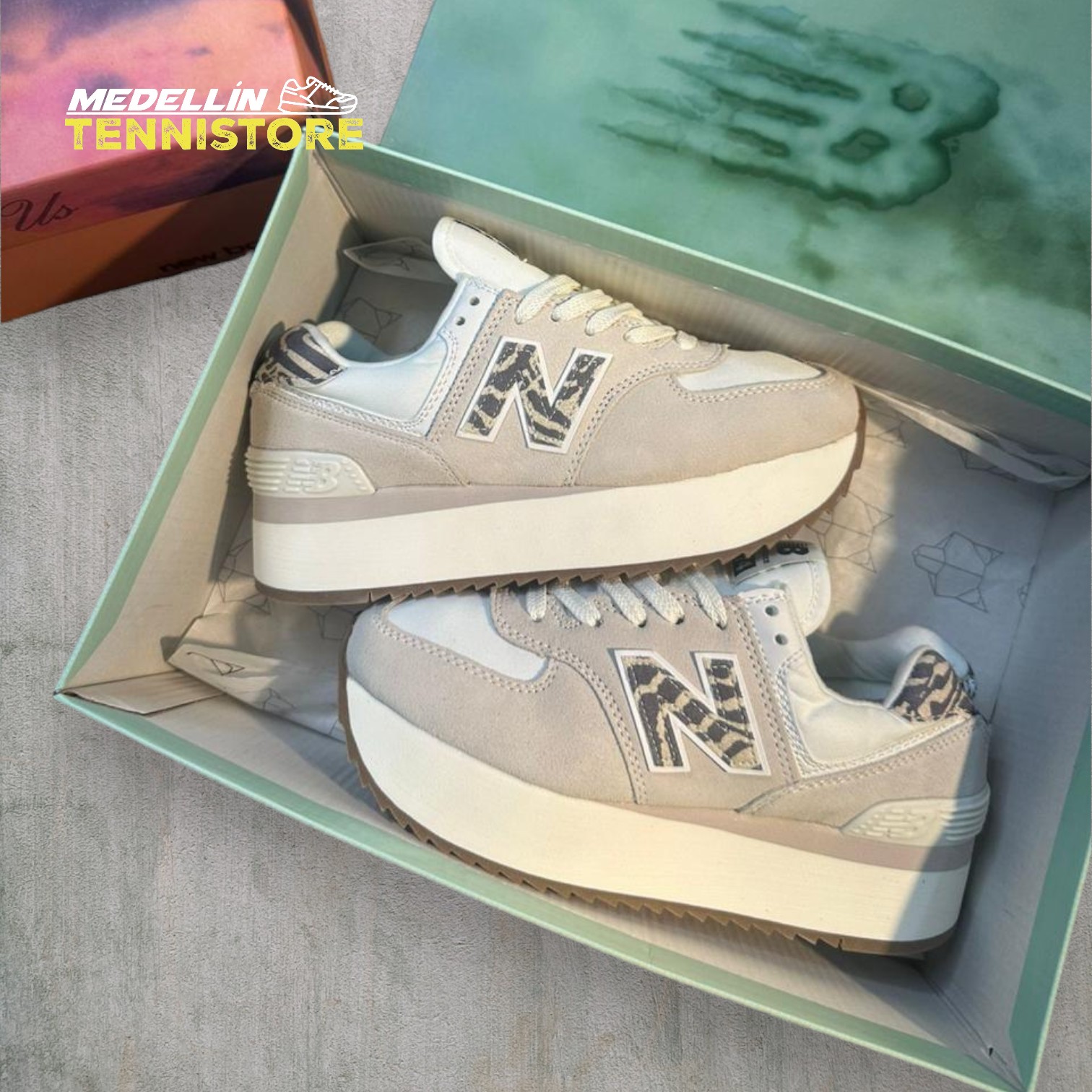 New Balance 574 Plataforma- mujer