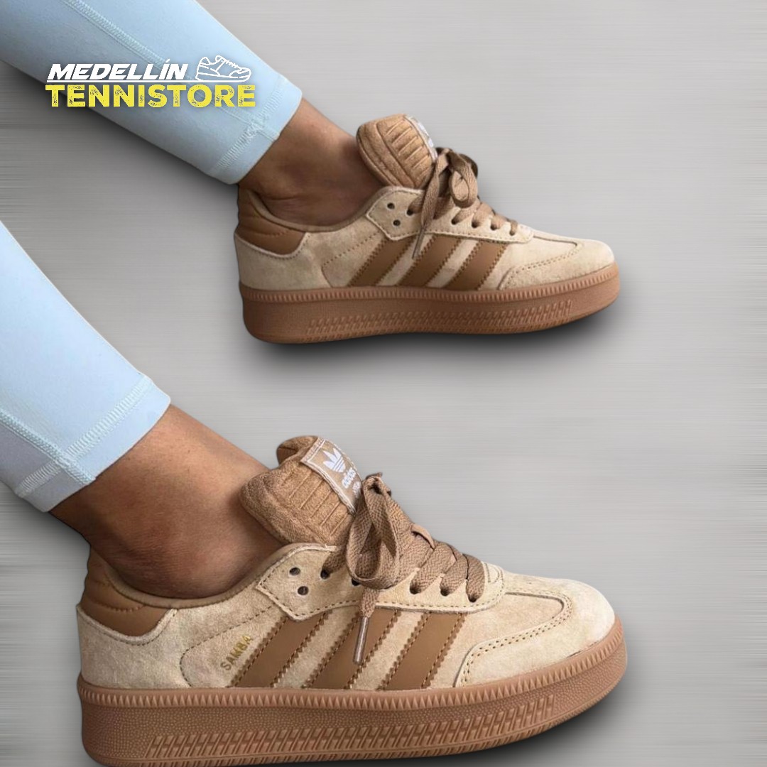 zapatillas adidas samba adidas plataforma marron