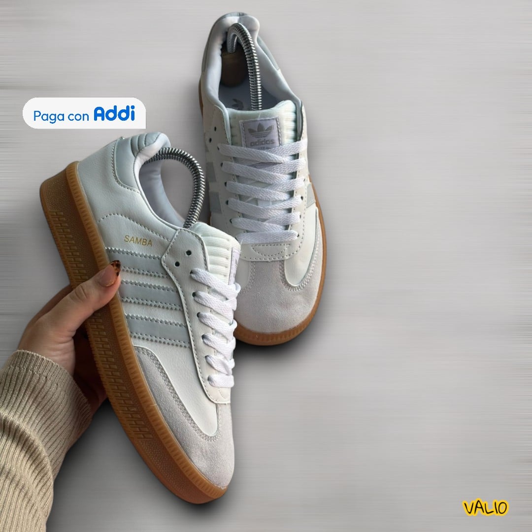 Tenis Adidas Samba Plataforma mujer calidad importada 1.1, estilo urbano y suela elevada.