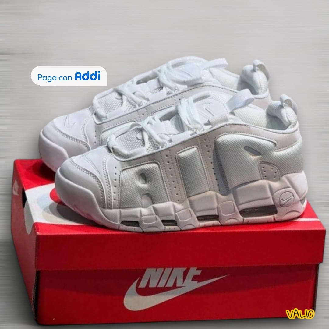 Tenis Nike Uptempo Bota Baja hombre calidad importada 1.1, estilo retro urbano y diseño deportivo.