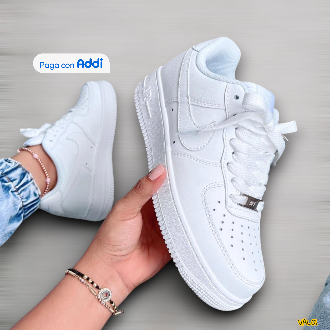 Nike Air Force 1 tenis urbanos hombre blancos estilo clásico