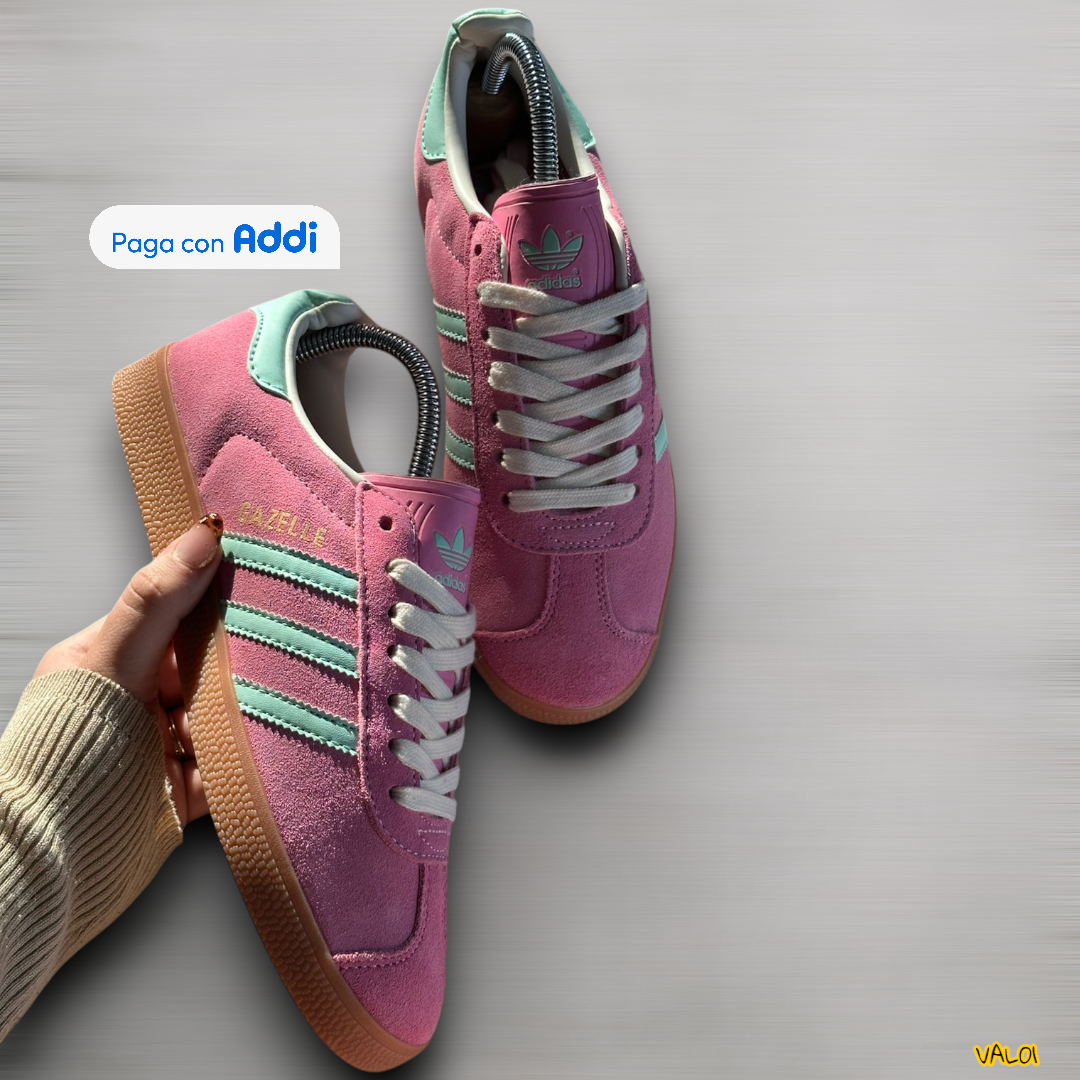 Adidas Gazelle tenis urbanos para hombre en color rosado
