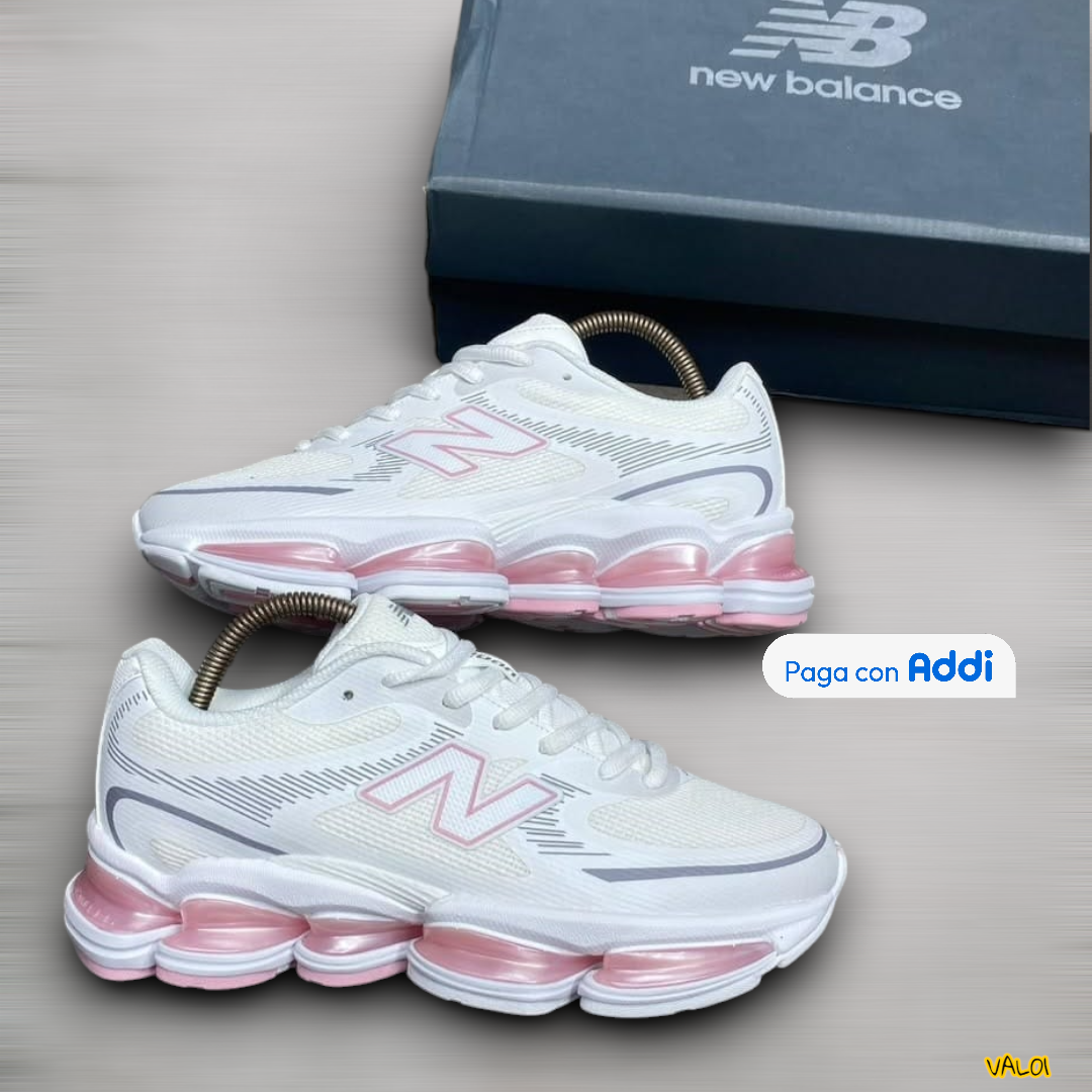 New Balance 2000 tenis urbanos para mujer blanco con rosa