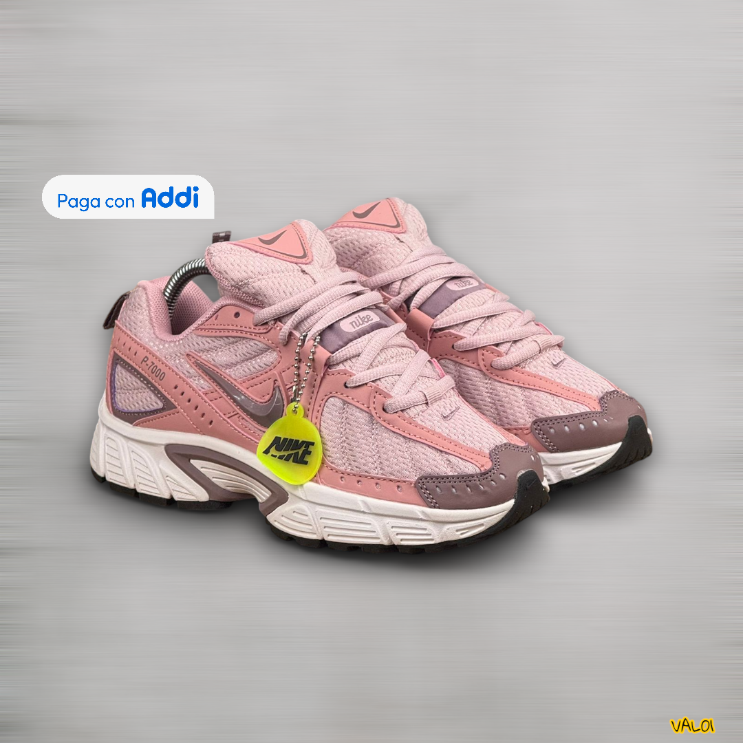 Nike P7000 tenis mujer blanco rosado tendencia urbana
