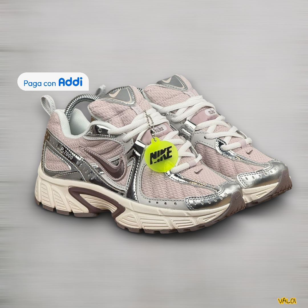 Nike P7000 tenis modernos rosado plateado