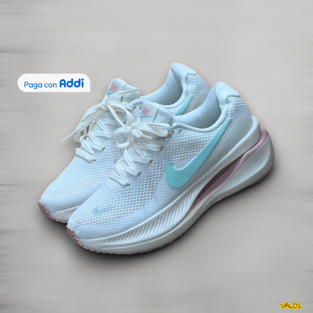 Tenis Nike Zoom Running blanco verde diseño deportivo fresco