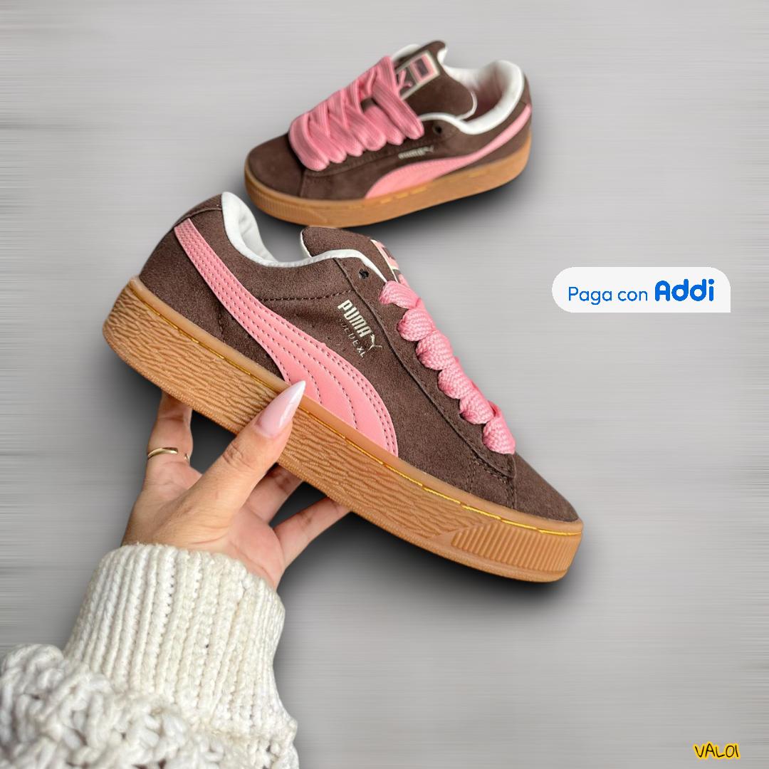 Puma Suede XL tenis urbanos para hombre en color café
