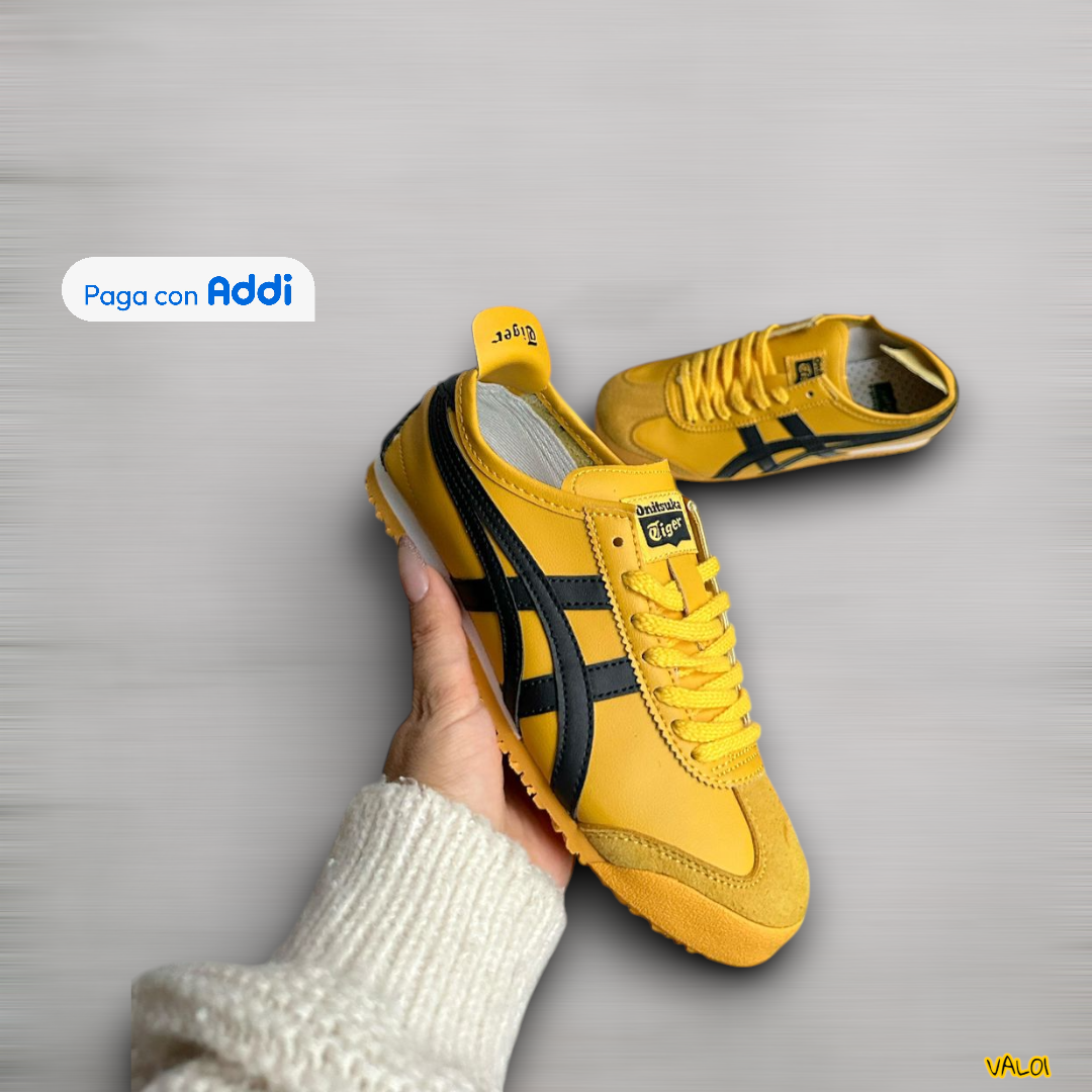 Tiger Onitsuka diseño clásico amarillo con negro