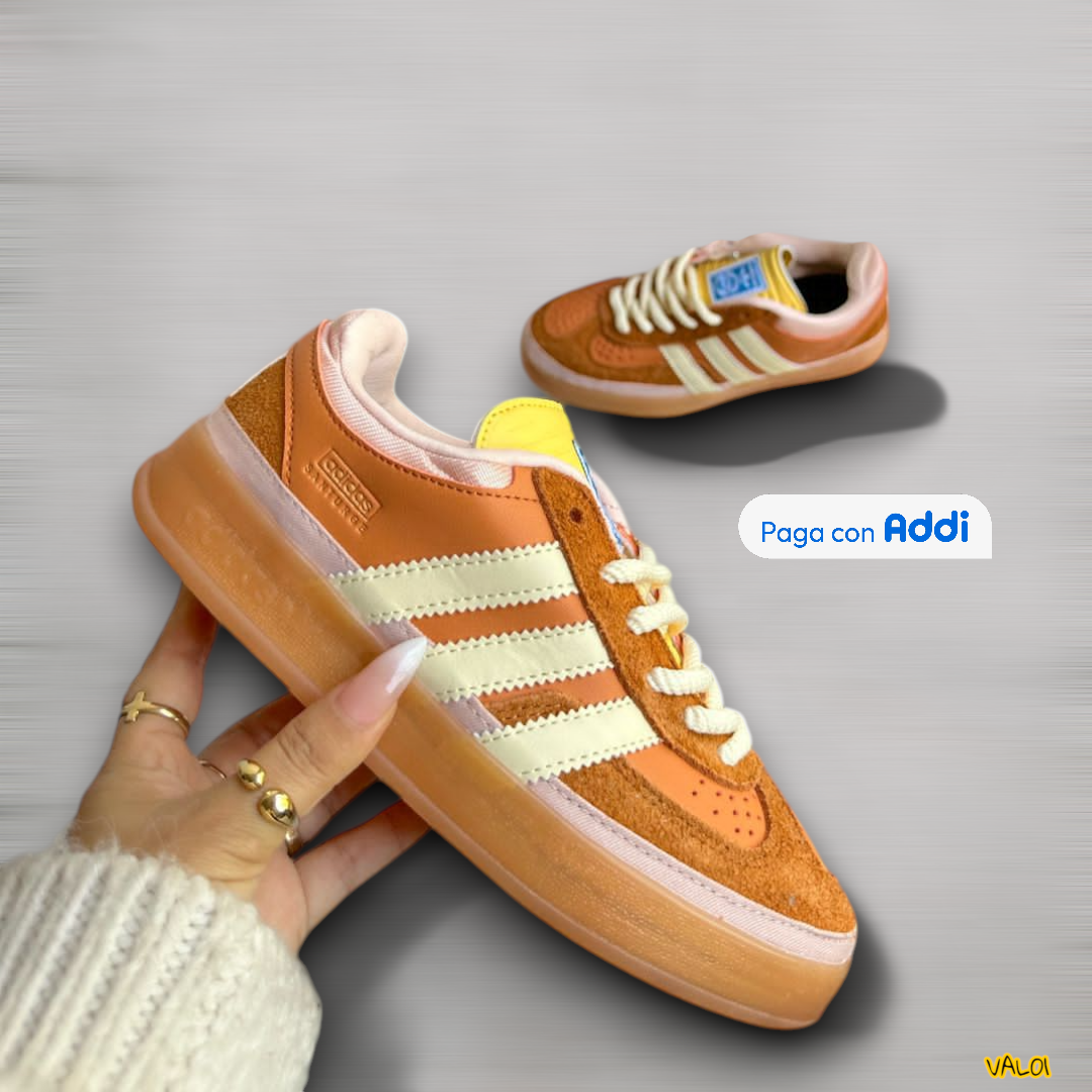 Adidas Gazelle Bad Bunny calzado urbano naranja estilo moderno