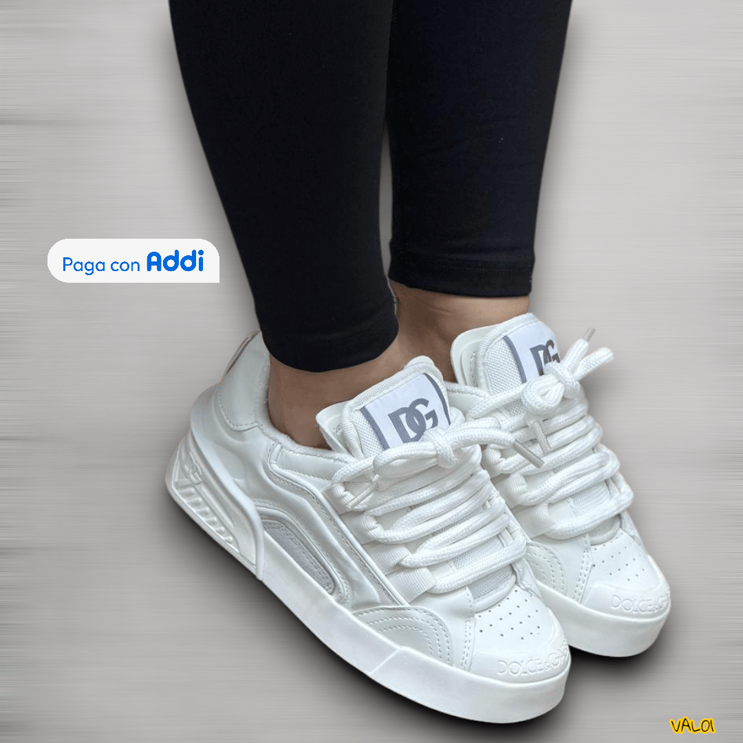 Tenis Dolce Gabbana blanco estilo urbano elegante premium
