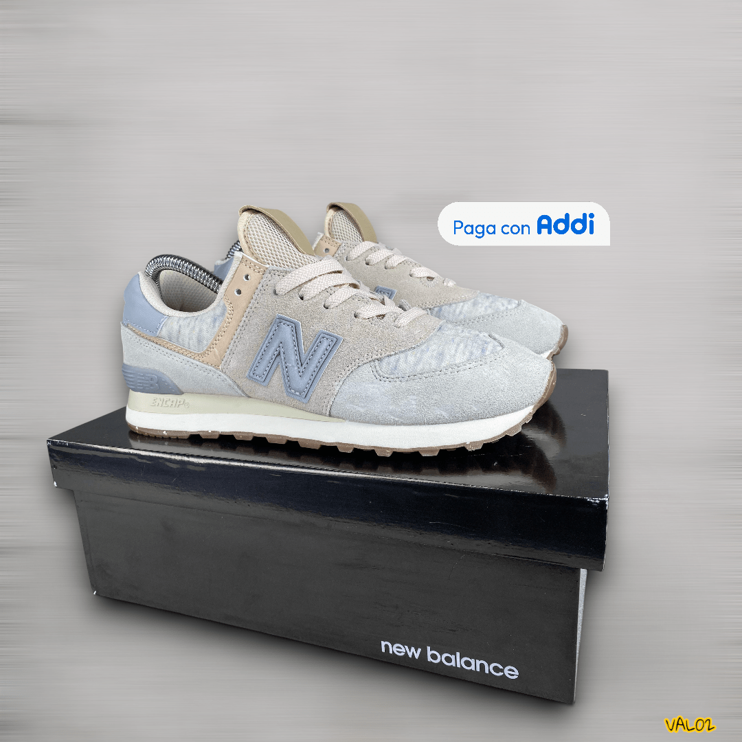 Tenis New Balance 574 gris estilo retro urbano clásico