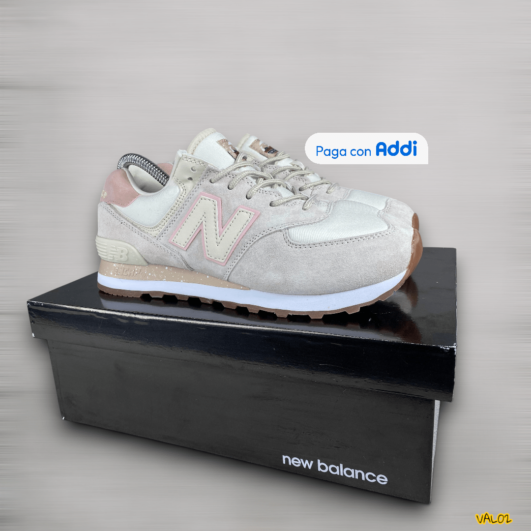 Tenis New Balance 574 palo rosa estilo casual femenino moderno