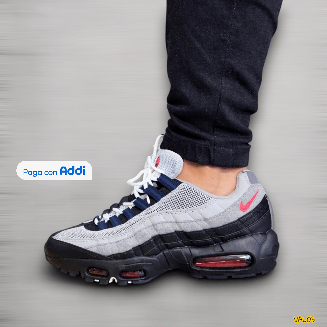 Tenis Nike Air Max 7 Cámaras negro gris rojo estilo running deportivo suela Air cómoda calidad 1.1