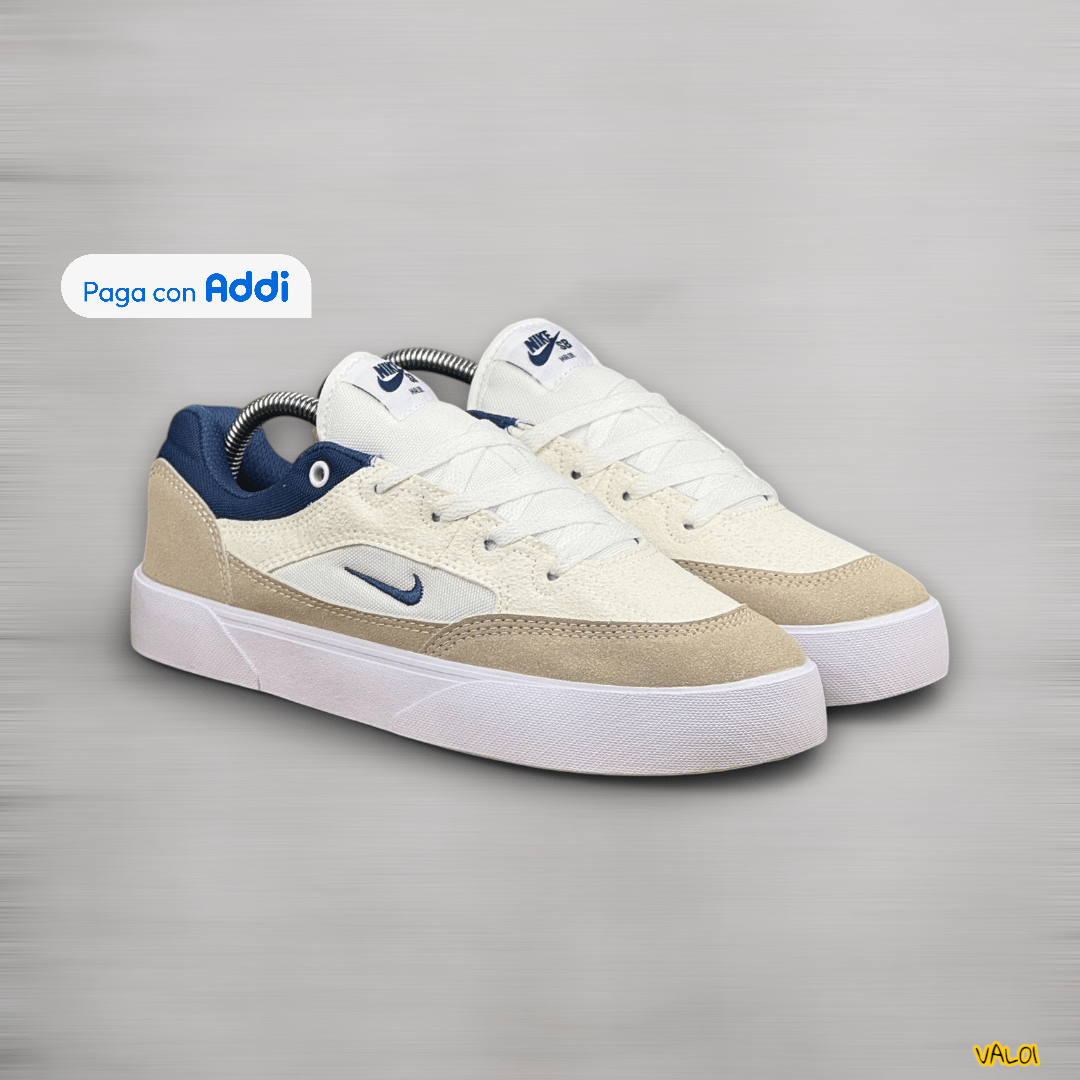 Tenis Nike SB Tabla blanco azul look casual skater