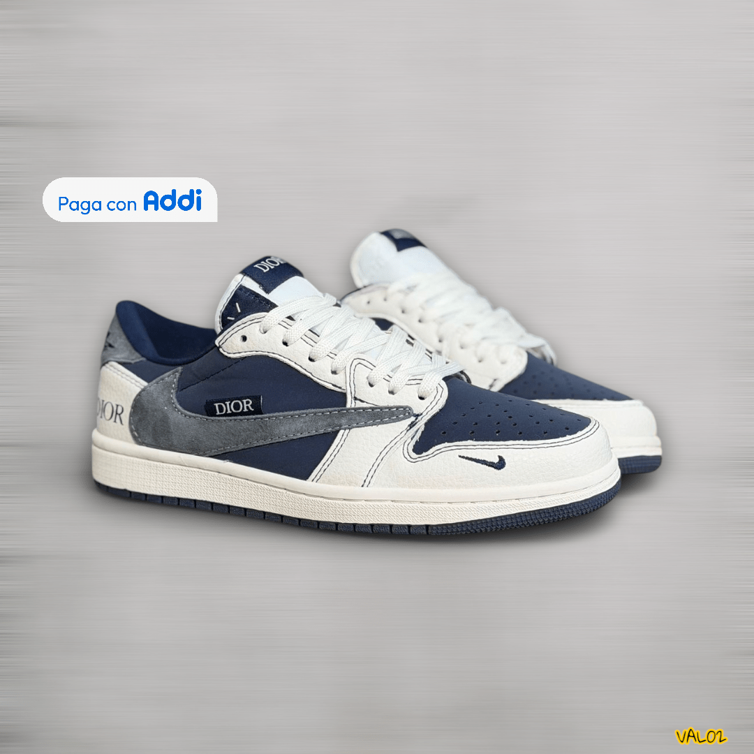 Tenis Nike SB Travis blanco azul oscuro look urbano exclusivo