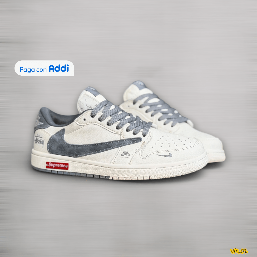 Tenis Nike SB Travis blanco gris estilo skate urbano premium