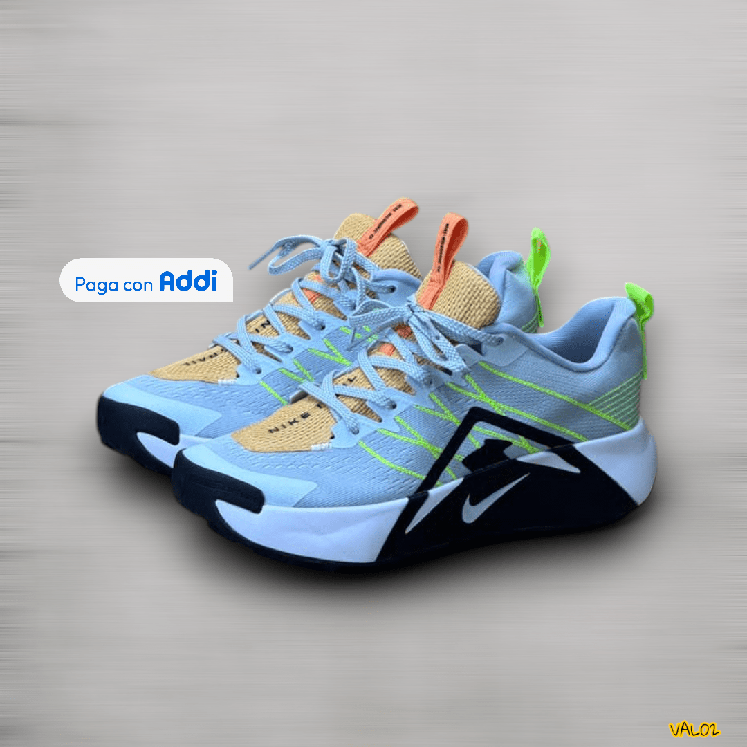 Tenis Nike Zoom Trail blanco naranja estilo moderno urbano