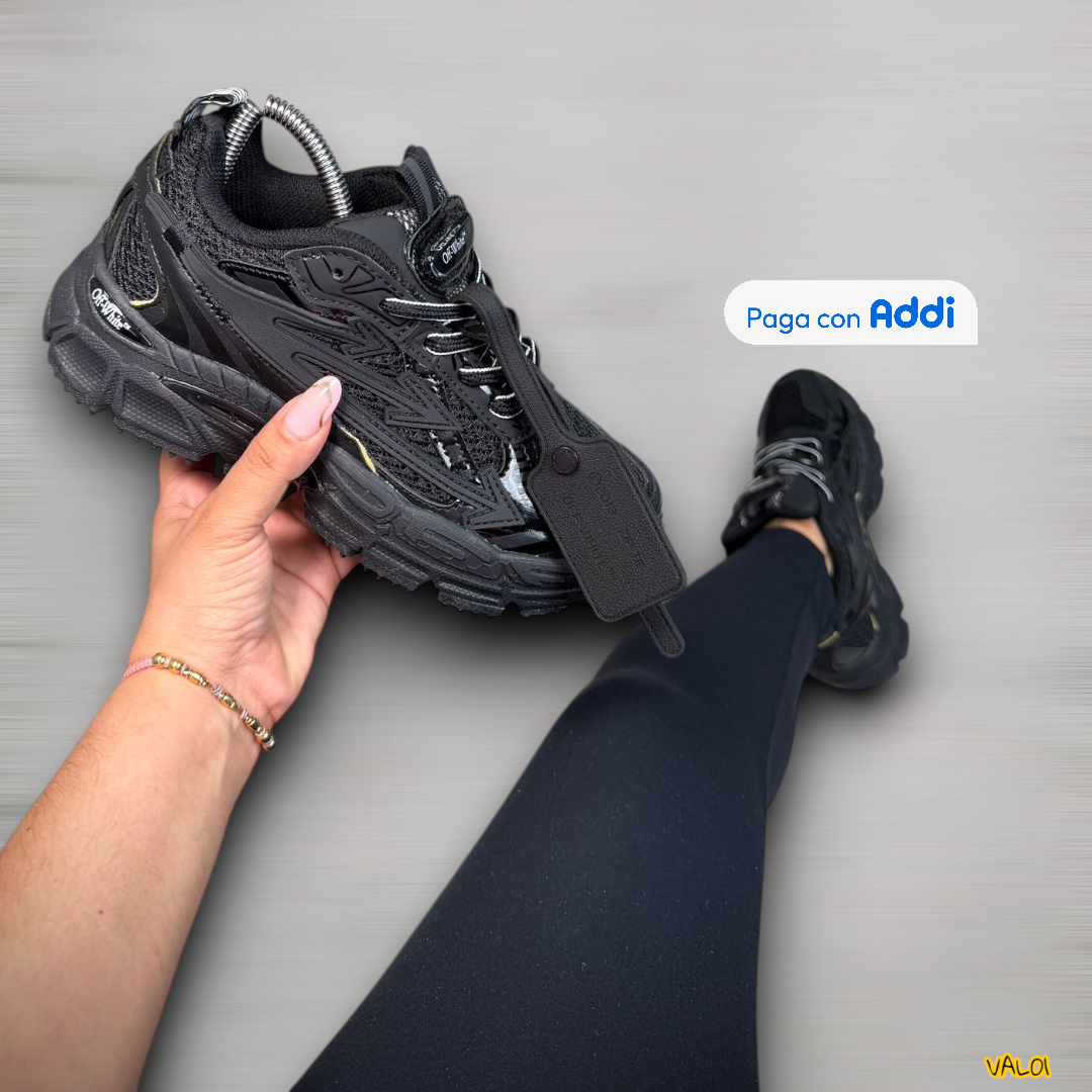 Off White zapatillas streetwear negras estilo moderno