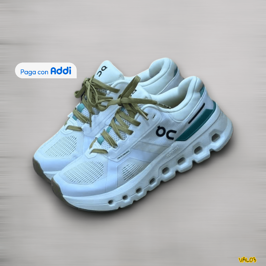 Tenis On Cloud blanco verde negro running lifestyle mujer amortiguación CloudTec estilo moderno calidad 1.1