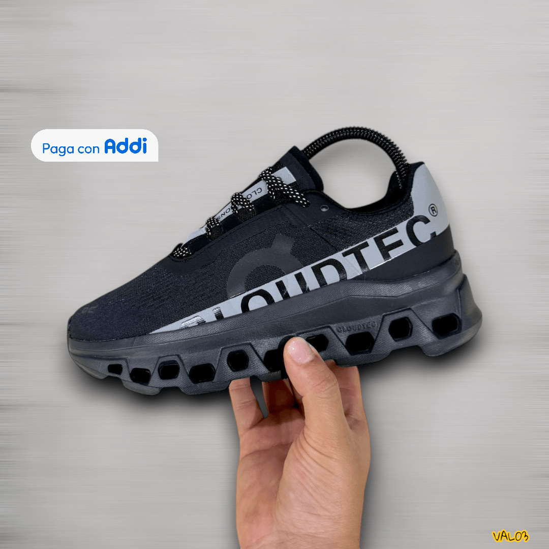 Tenis On Cloud negro gris estilo running lifestyle suela CloudTec cómoda diseño moderno calidad 1.1