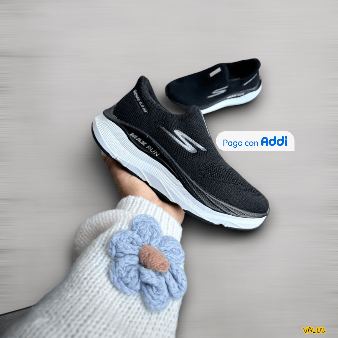 Tenis Skechers Tubular negro blanco estilo urbano moderno