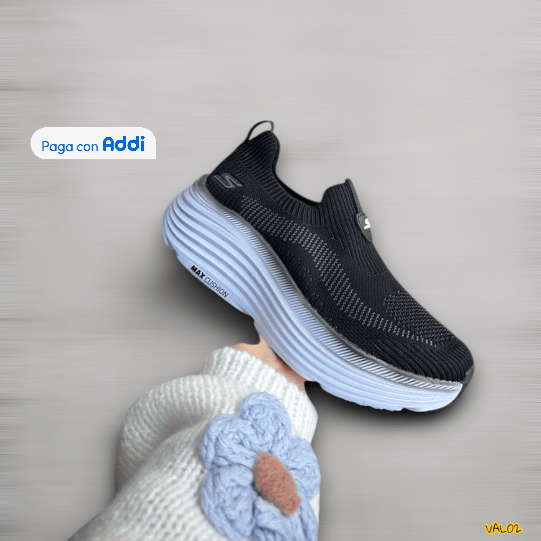 Tenis Skechers Tubular negro diseño cómodo deportivo