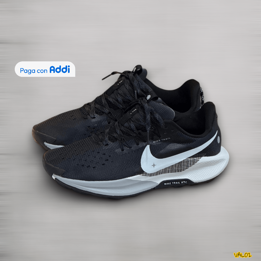 Tenis Nike Zoom Pegasus Trail negro gris blanco diseño trail premium