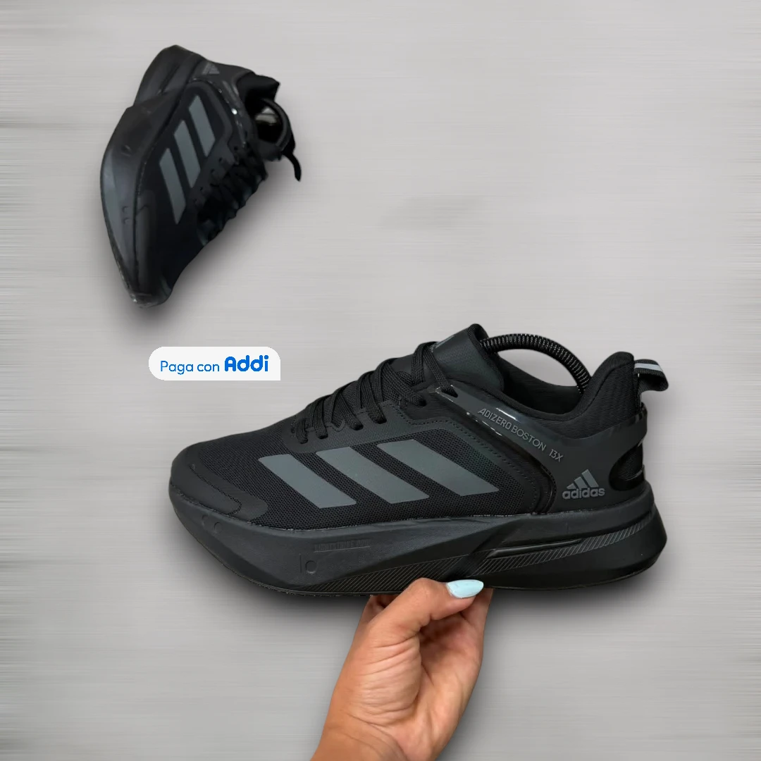Tenis Adidas Adizero Boston 13 hombre negro para correr con alto rendimiento y comodidad premium