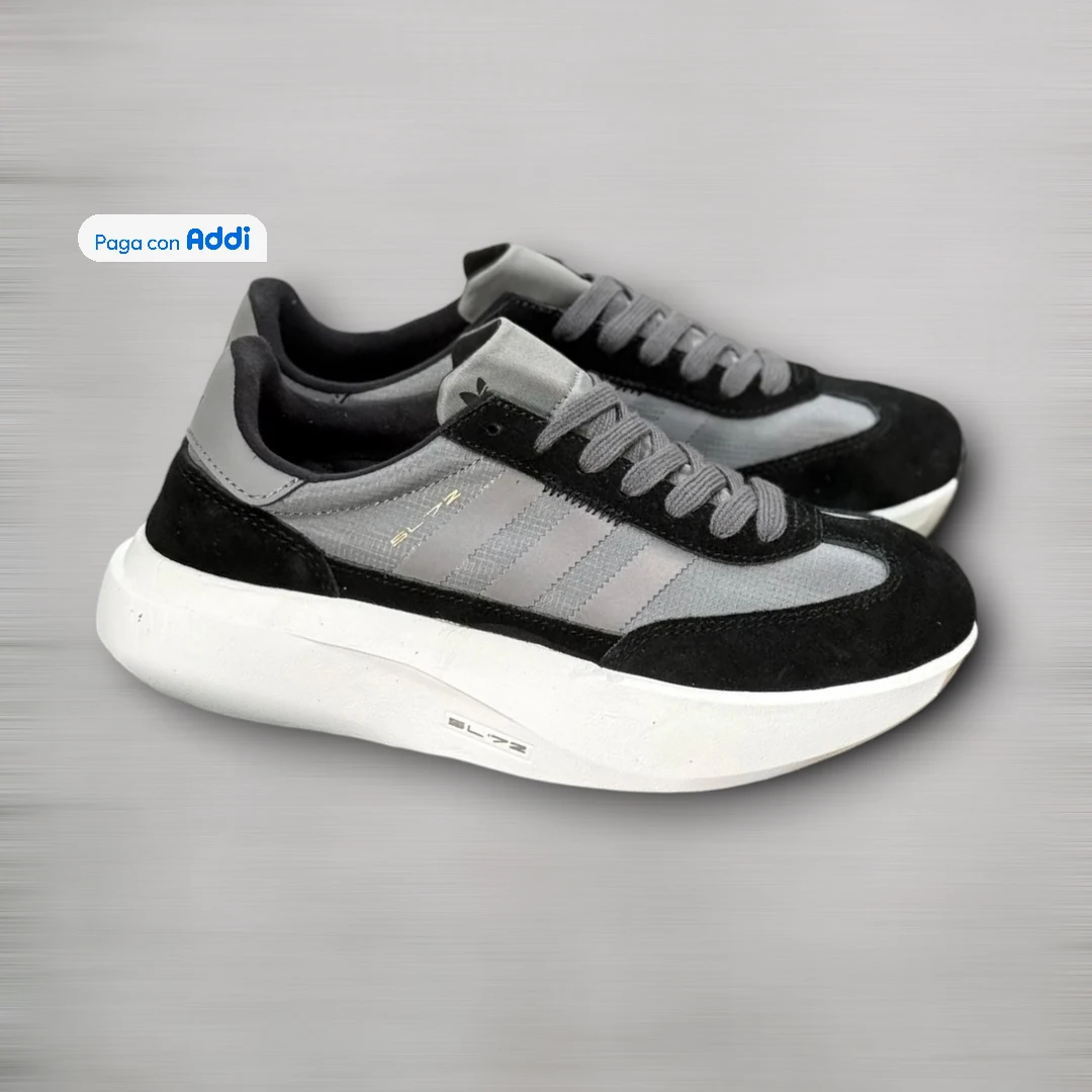 Tenis Adidas SL72 gris negro blanco estilo casual retro para caminar con comodidad y diseño clásico
