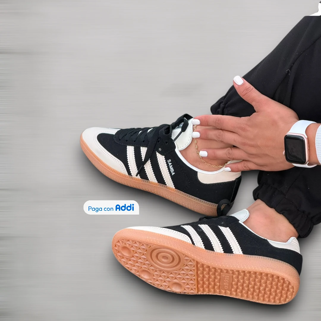Tenis Adidas Samba mujer negro blanco estilo urbano clásico para caminar con máximo confort