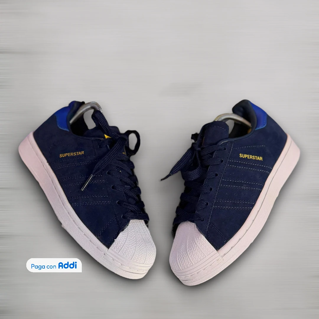 Adidas Superstar azul oscuro blanco tenis importados Colombia calidad 1.1