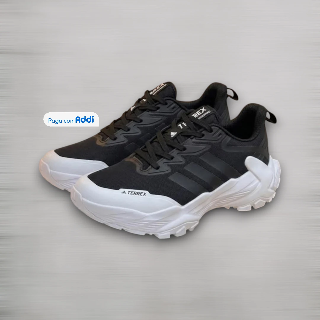 Tenis Adidas Terrex blanco negro para actividades outdoor con comodidad y excelente tracción