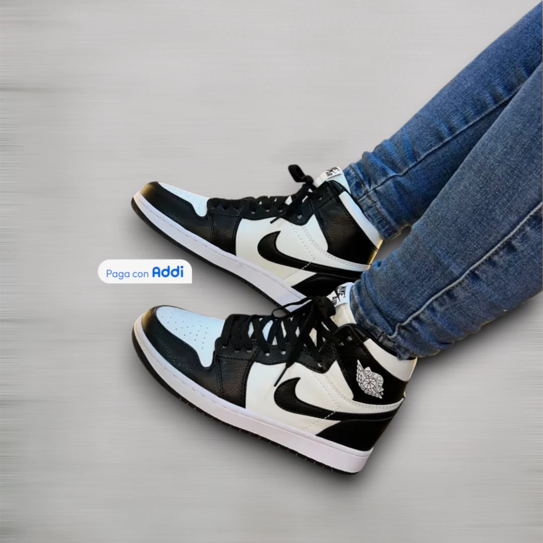 Botas Jordan Retro 1 mujer blanco negro estilo streetwear para uso diario con máximo confort