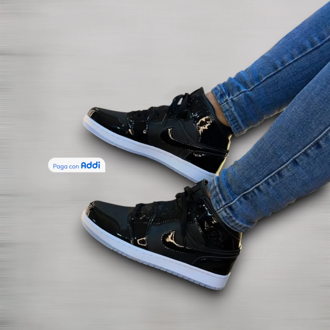 Botas Jordan Retro 1 mujer negro estilo urbano premium para caminar con comodidad