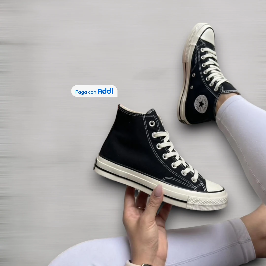 Converse Chuck Taylor tenis mujer negro blanco calidad 1.1 estilo clásico urbano casual