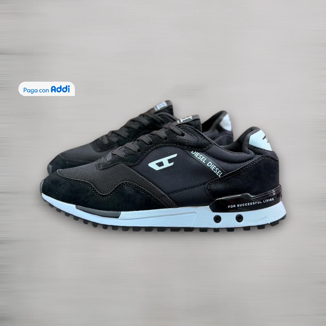 Diesel tenis negro blanco calidad 1.1 diseño urbano versátil estilo casual premium