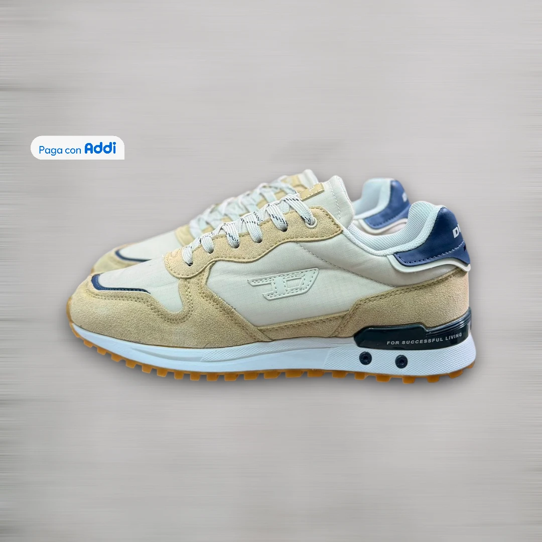 Diesel tenis beige lifestyle calidad 1.1 estilo minimalista urbano confort ligero