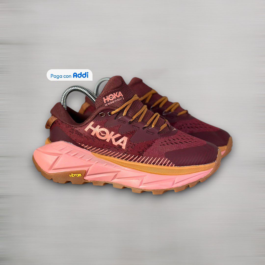 Tenis Hoka rojo estilo running deportivo para caminar con excelente amortiguación y comodidad duradera
