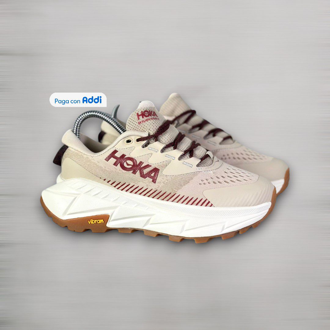 Tenis Hoka café para running y uso diario con amortiguación ligera, confort premium y diseño moderno