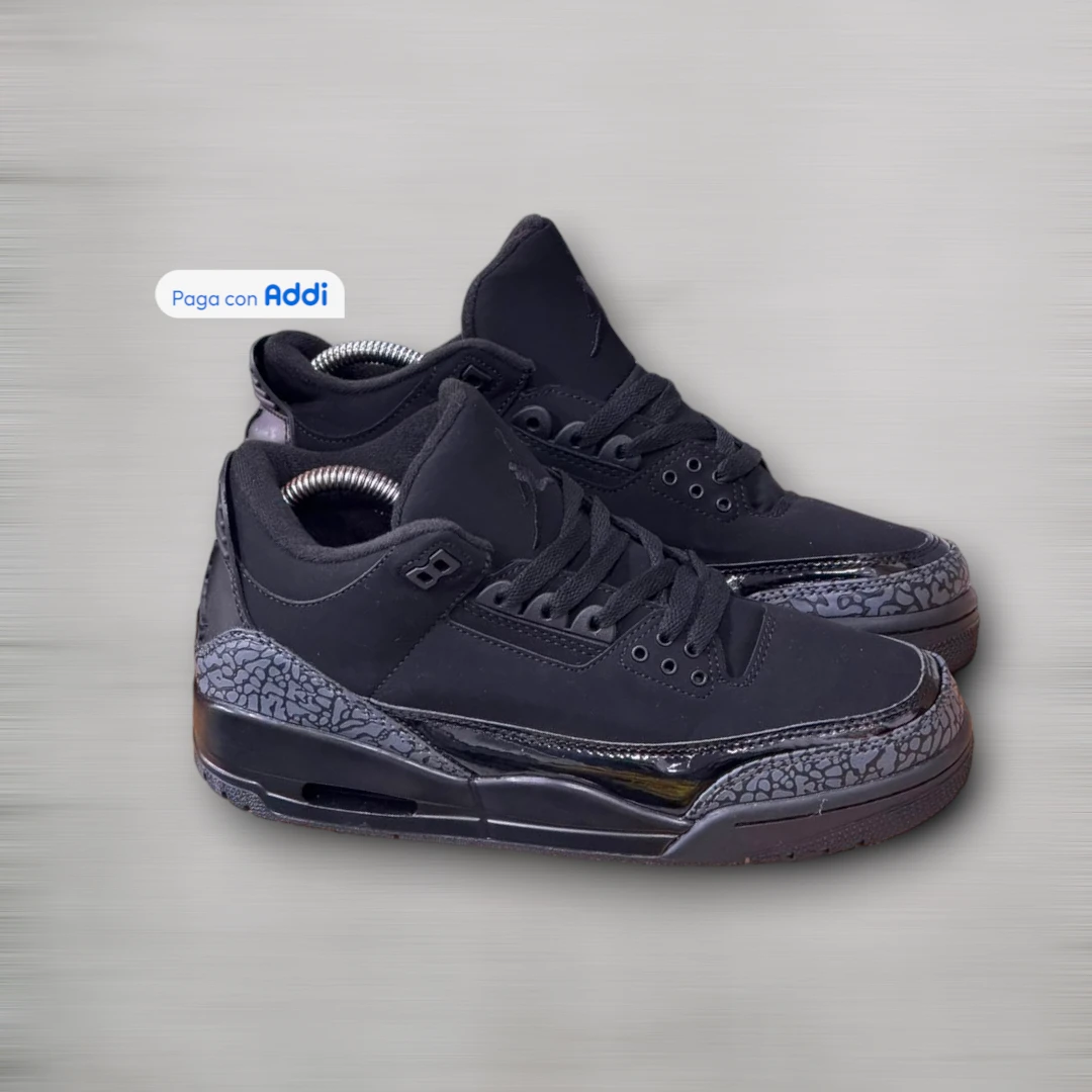 Tenis Jordan Retro 3 hombre negro gris estilo casual urbano para caminar con diseño icónico y comodidad