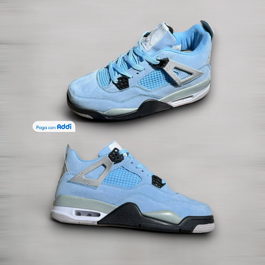 Tenis azules con negro diseño urbano inspirado en basketball