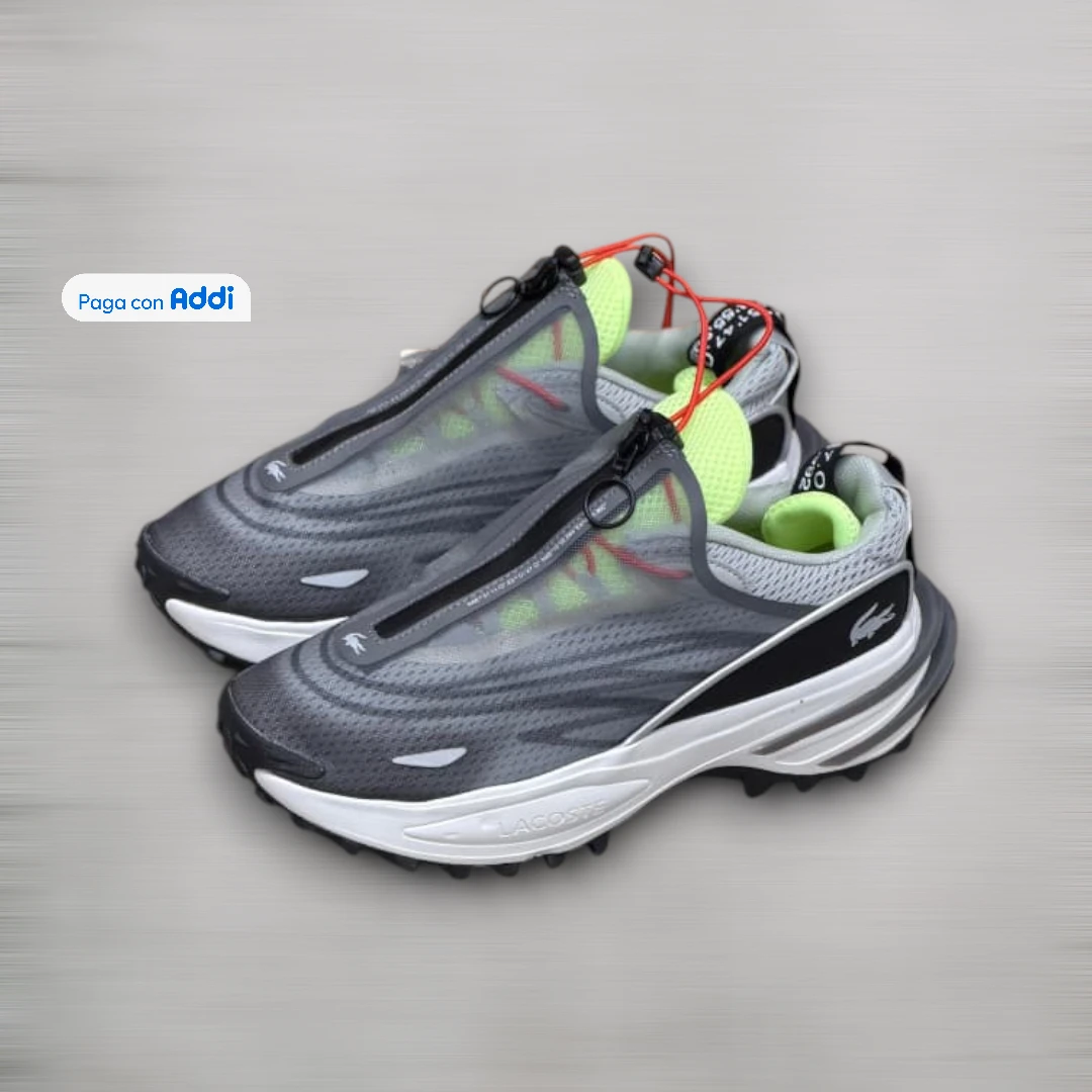 Tenis Lacoste Audyssor gris estilo running urbano para uso diario con amortiguación y confort