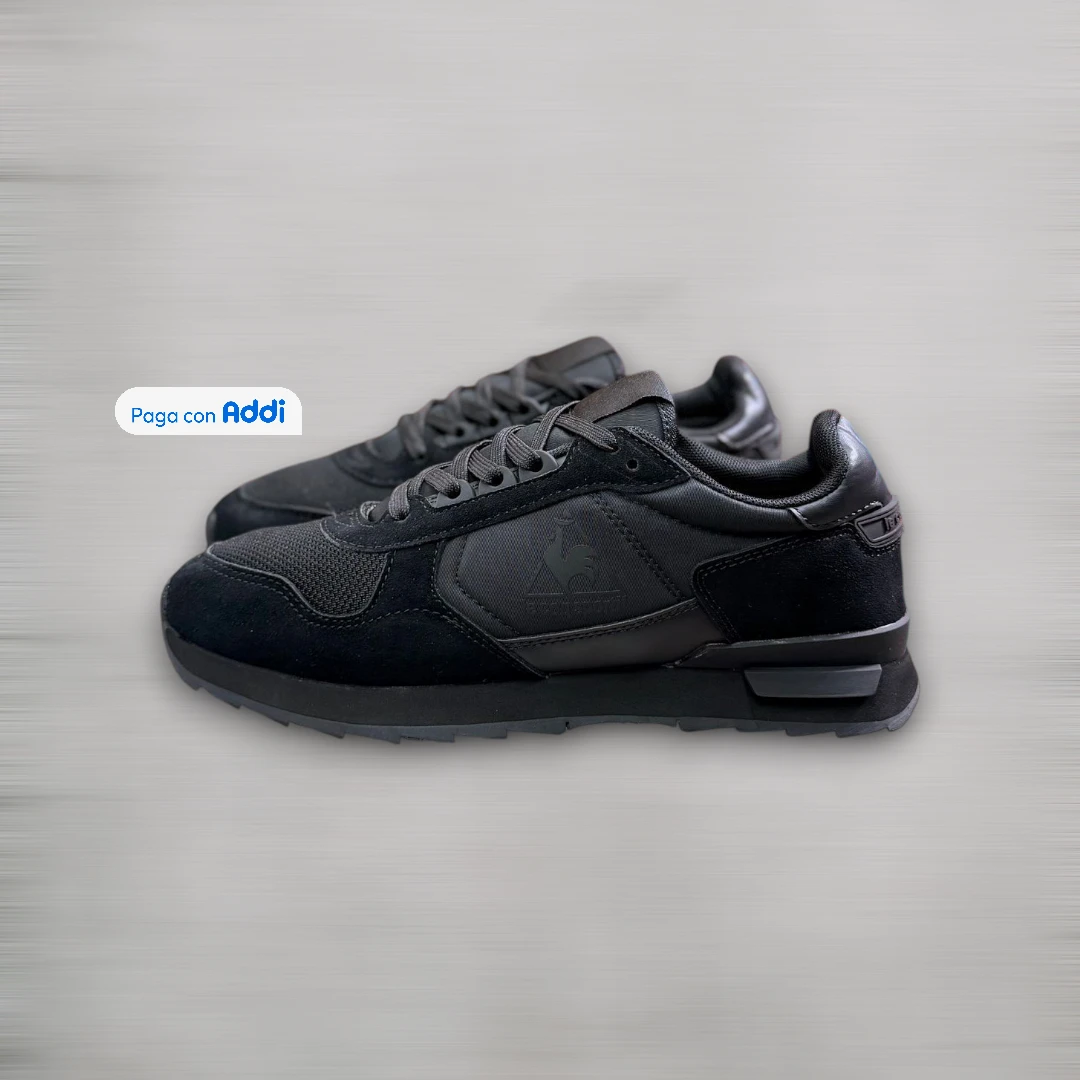 ALT: Le Coq Sportif tenis unisex negro urbano minimalista calidad 1.1 versátil uso diario