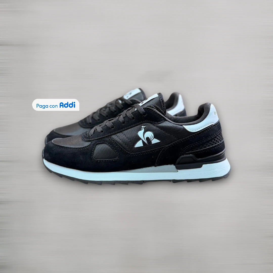 ALT: Le Coq Sportif tenis negro blanco unisex retro urbano calidad 1.1 confort versátil diario