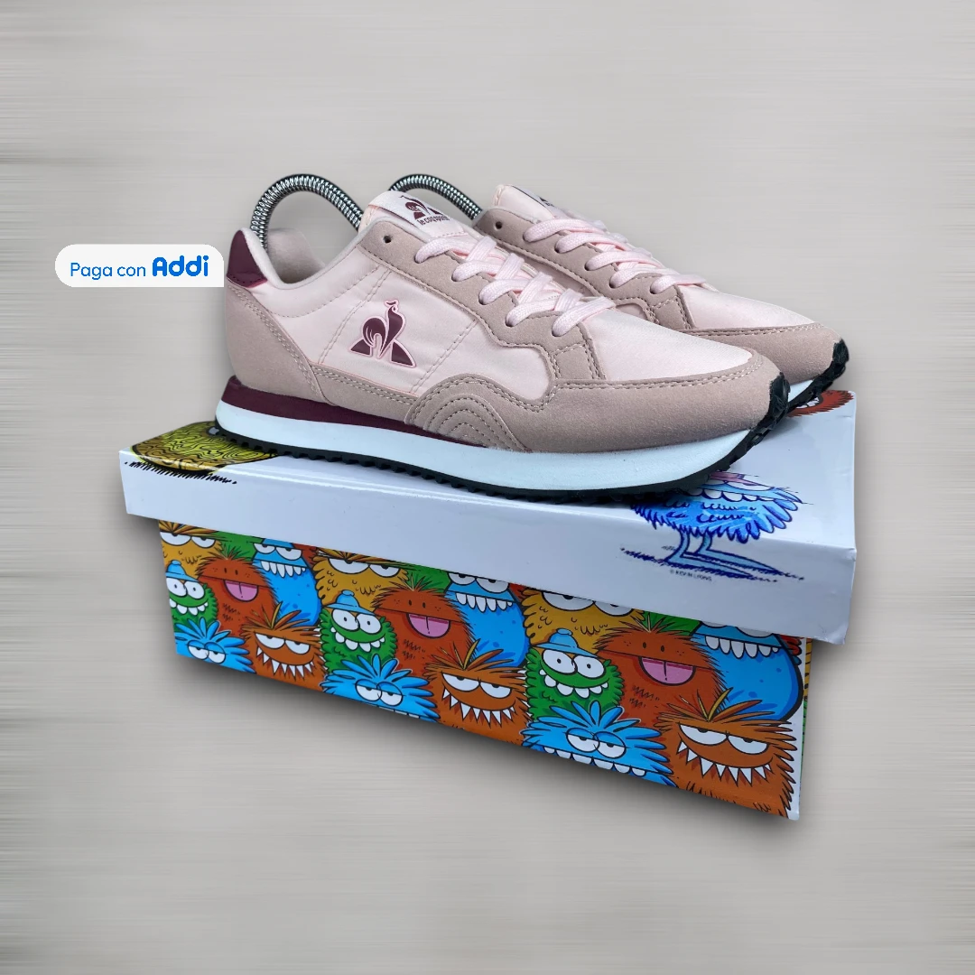 Tenis Le Coq Sportif rosa para mujer estilo casual urbano con diseño moderno y comodidad para caminar