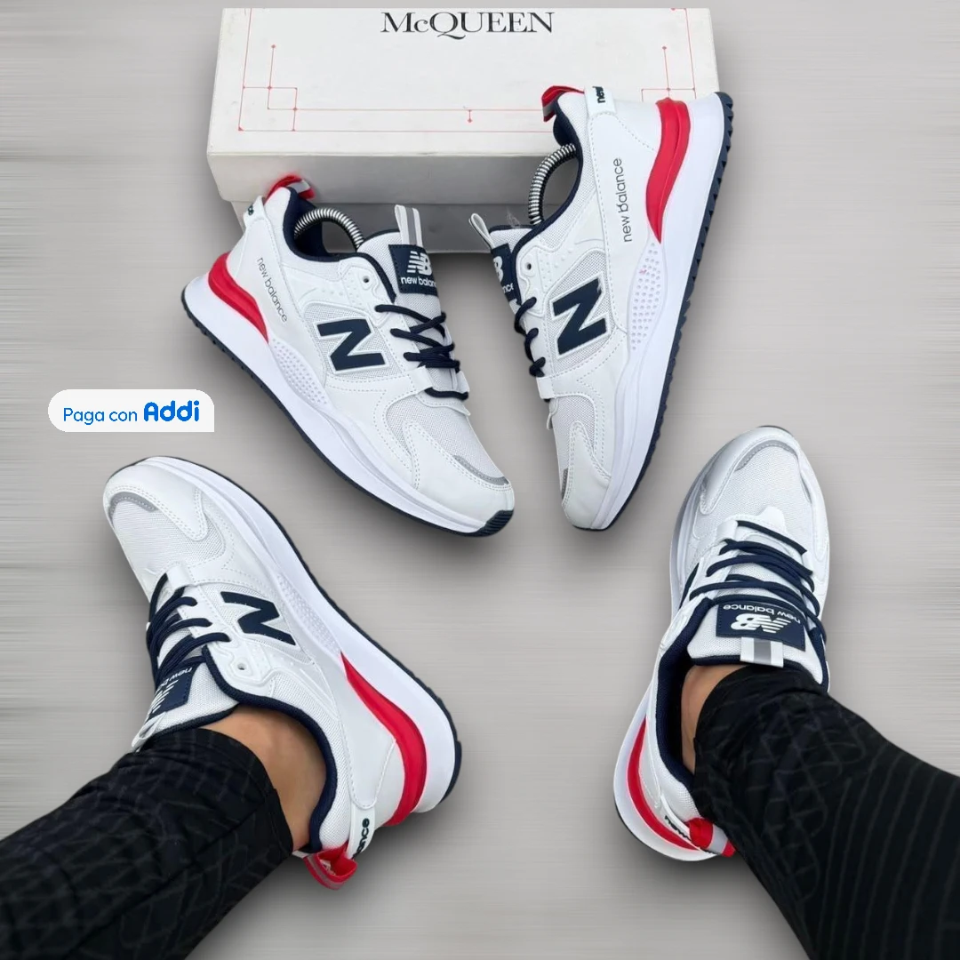 Tenis New Balance 999 hombre blanco rojo estilo urbano para uso diario con diseño clásico y confort superior