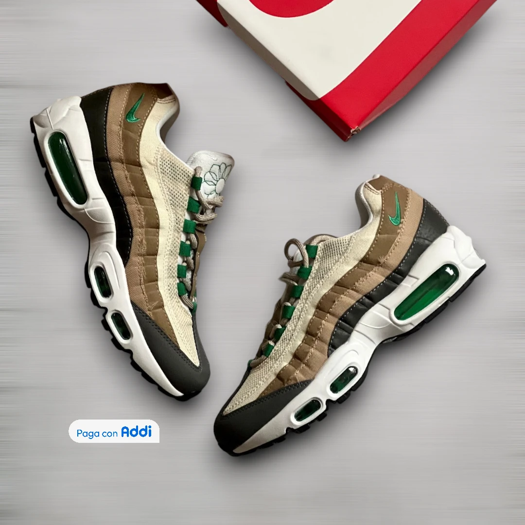 Nike 7 Cámaras tenis café verde calidad 1.1 estilo outdoor urbano resistente premium