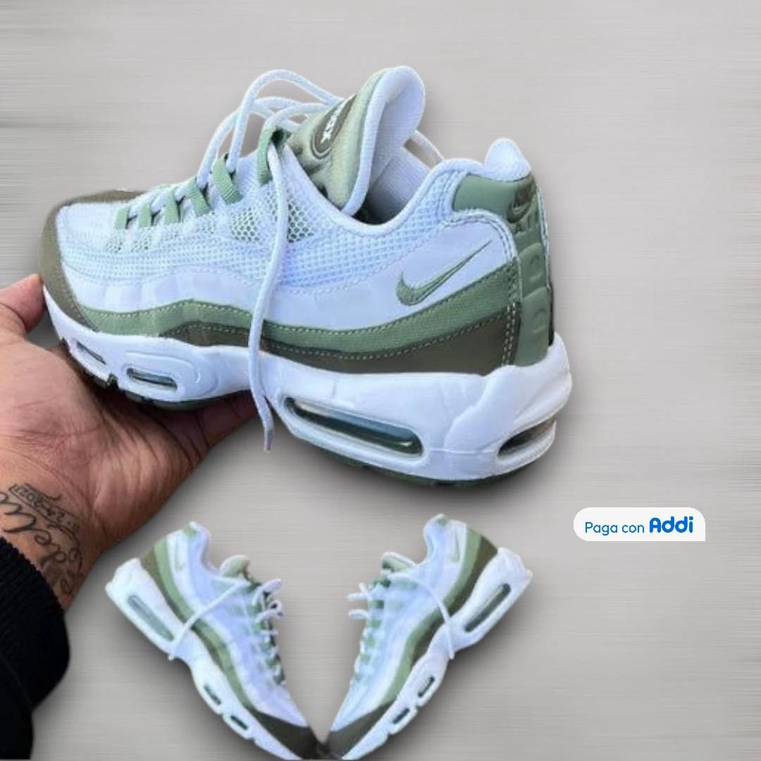 Nike 7 Cámaras tenis blanco verde calidad 1.1 estilo fresco urbano versátil confort