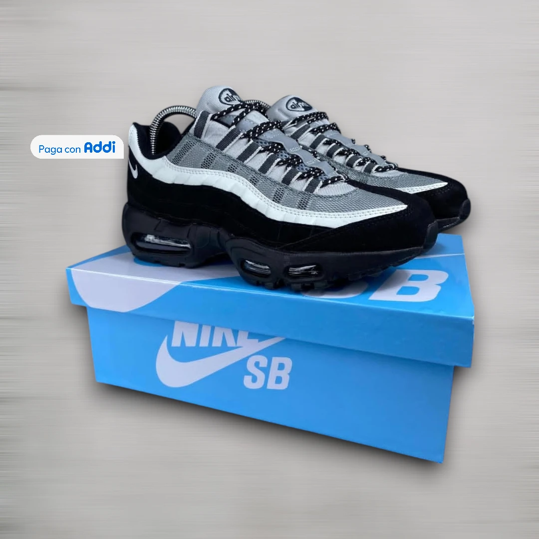 Nike 7 Cámaras tenis negro gris blanco calidad 1.1 diseño urbano versátil confort diario