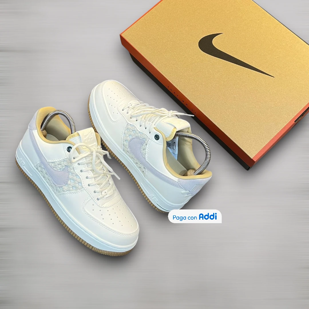 Nike Air Force 1 tenis blanco amarillo calidad 1.1 urbano clásico estilo streetwear